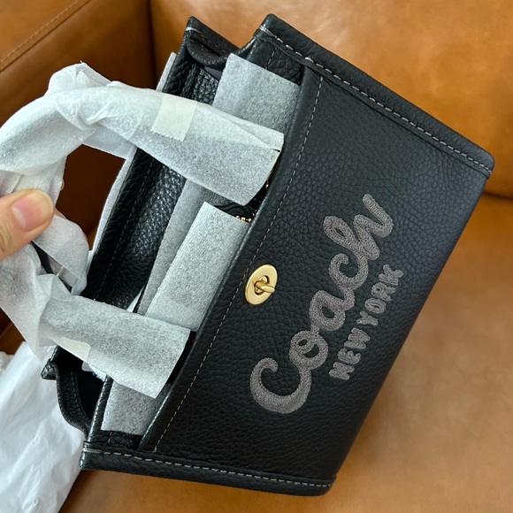 Coach Cargo Mini Bubble Leather Tote Bag 20 - Picture 3 of 9